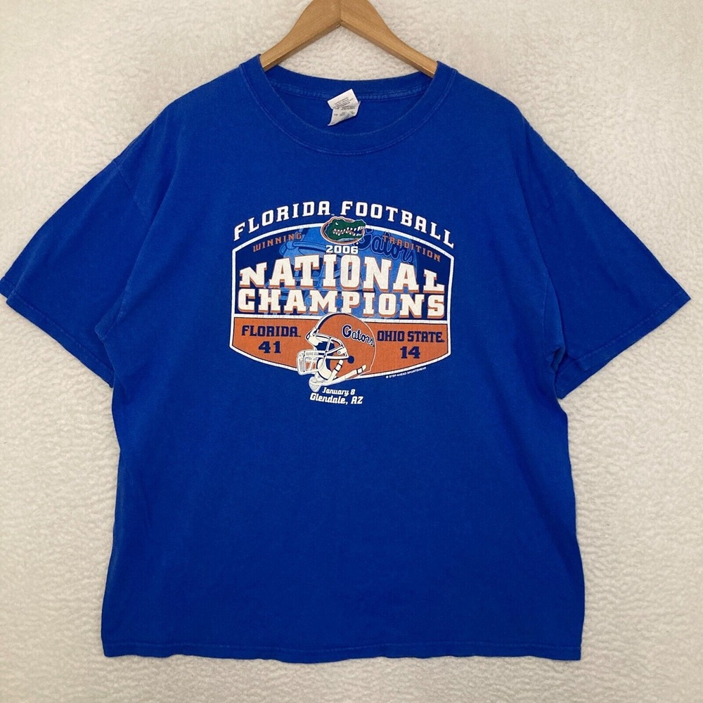 University Florida Gators National Champions 2006 Shirt Mens‎ XL Football UF Tee
